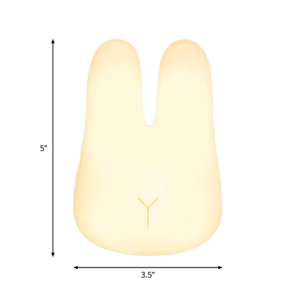 Vivolux | Witte Konijn Kleine Nachtlamp Cartoon Plastic Inplug LED Wandverlichting voor Kinderkamer