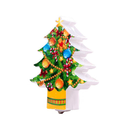 Vivolux | Weihnachtsbaum Plug-in Wandlampe Kinder Kunststoff Grün LED Nachtbeleuchtung für Schlafzimmer