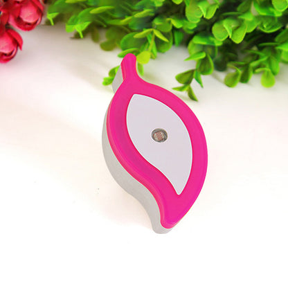 Vivolux | Plastic Leaf Mini Wandverlichting Ideeën Cartoon Groen/Roze/Wit Insteek LED Nachtlamp voor Kinderkamer