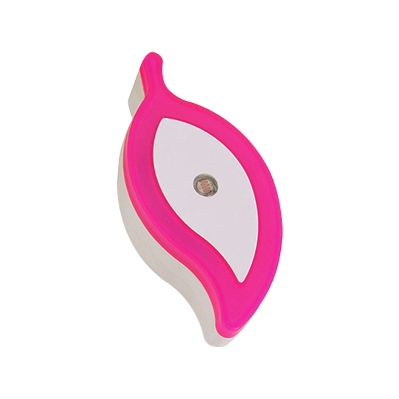 Vivolux | Plastic Leaf Mini Wandverlichting Ideeën Cartoon Groen/Roze/Wit Insteek LED Nachtlamp voor Kinderkamer