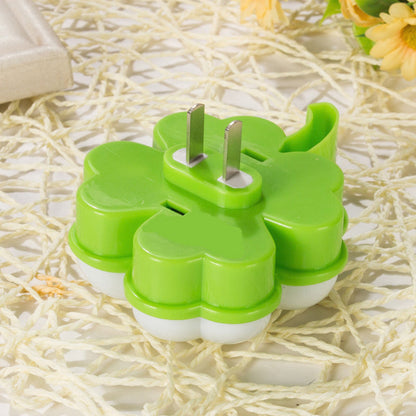 Vivolux | Kinderen Clover Mini Nachtlampje Plastic Bedlamp LED Muurverlichting in Groen en Wit