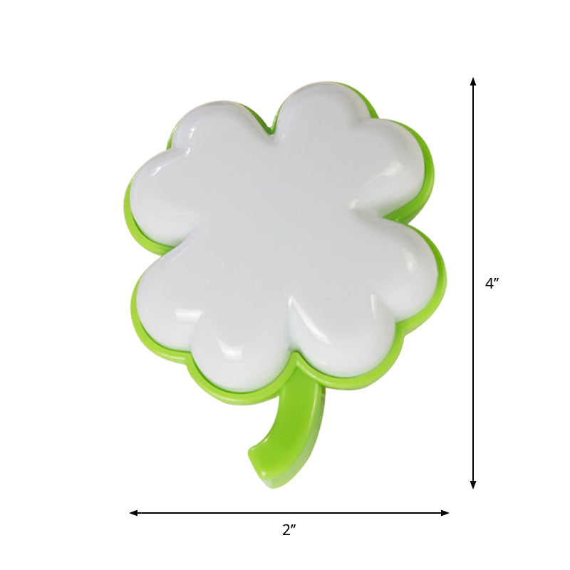Vivolux | Kinderen Clover Mini Nachtlampje Plastic Bedlamp LED Muurverlichting in Groen en Wit