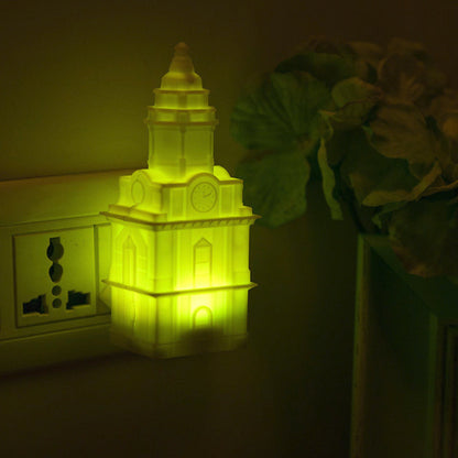 Vivolux | Weißes Schloss Plug-in Wand Nachtlicht Cartoon LED Kunststoff Nachtlicht für Kinderzimmer