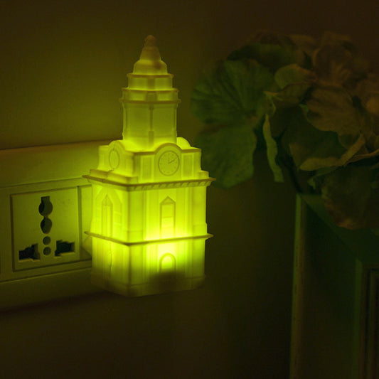Vivolux | Weißes Schloss Plug-in Wand Nachtlicht Cartoon LED Kunststoff Nachtlicht für Kinderzimmer