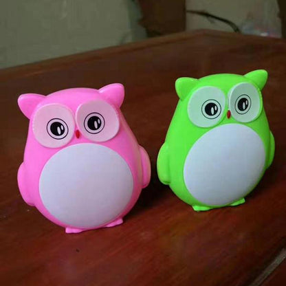 Vivolux | Uil Kinderkamer Mini Nachtlampje Plastic Cartoon Stekker LED Wandverlichting Ideeën in Rood/Groen