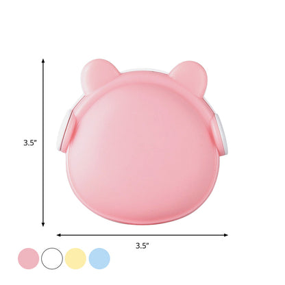 Vivolux | Plastic Bear Wand Nachtlicht Cartoon Pink/Blau/Weiß Plug-in LED Nachtbeleuchtung mit Lichtsensor