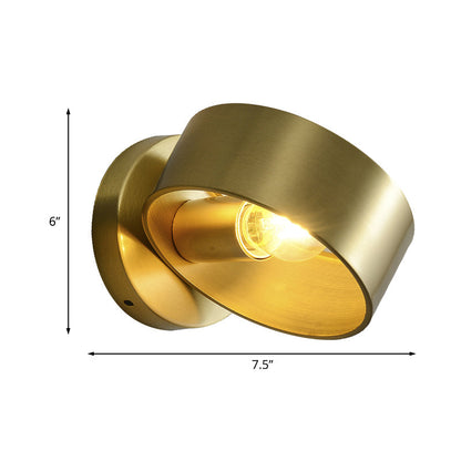 Vivolux | Luxus Runde Wandleuchte 1-Licht Metall Wandmontierte Lichtarmatur in Gold für Schlafzimmer