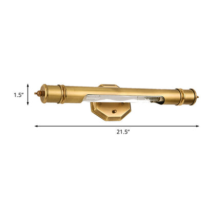 Vivolux | 18"/21.5" L Verlängerte Metall-Waschtischbeleuchtung Landhausstil 2 Köpfe Badezimmer Wandmontierte Leuchte in Gold