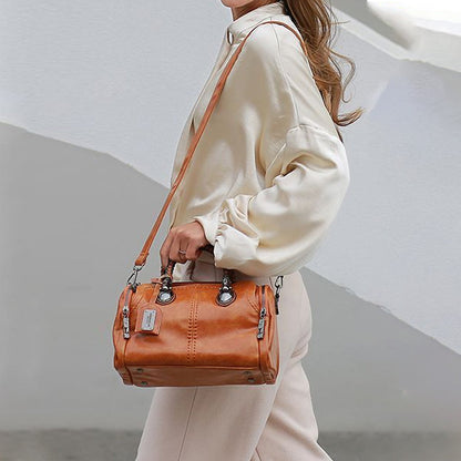 Vivolux | Neue Handtaschen aus Ölwachsleder Boston, große Tragetasche aus weichem Leder