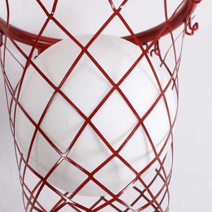 Vivolux | Slamora Kinder Wandleuchte | Basketballkorb Design | Glas & Metall | Art Déco Stil | Schlafzimmerlicht
