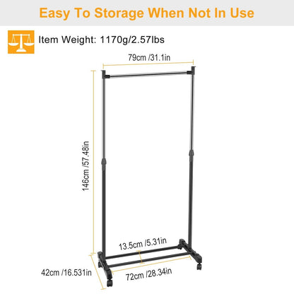 Vivolux | 15 kg./33 lbs. höhenverstellbare Kleiderständer