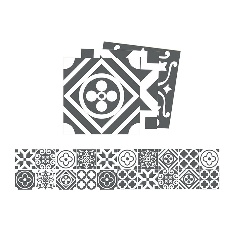 Vivolux | Kleefpaneel Zwart-Wit Bohemia Behang 8,6-vierkante voet Marokkaanse Tegel Wandkunst für Zuhause