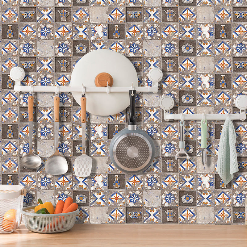 Vivolux | Antieke Keuken Gereedschap Print Peel Behang Vergrijsd Geometrisch Wandkunst, 12 Stukken