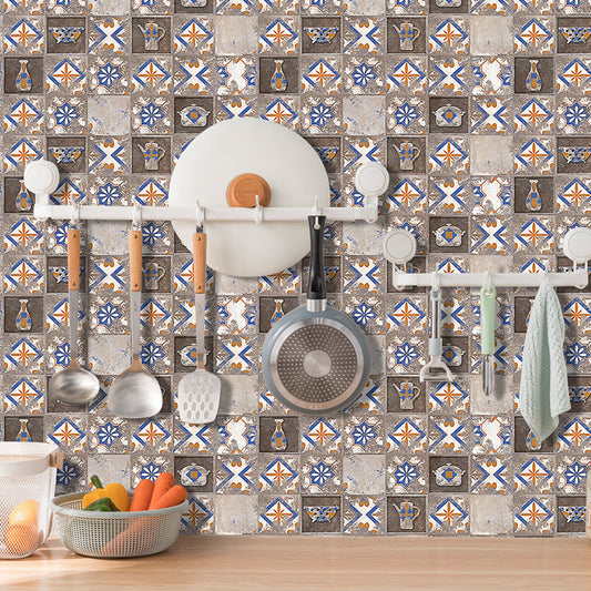 Vivolux | Antieke Keuken Gereedschap Print Peel Behang Vergrijsd Geometrisch Wandkunst, 12 Stukken