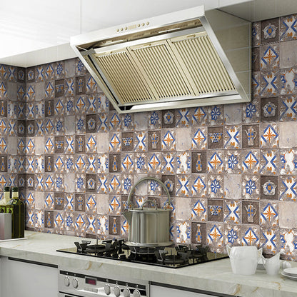 Vivolux | Antieke Keuken Gereedschap Print Peel Behang Vergrijsd Geometrisch Wandkunst, 12 Stukken