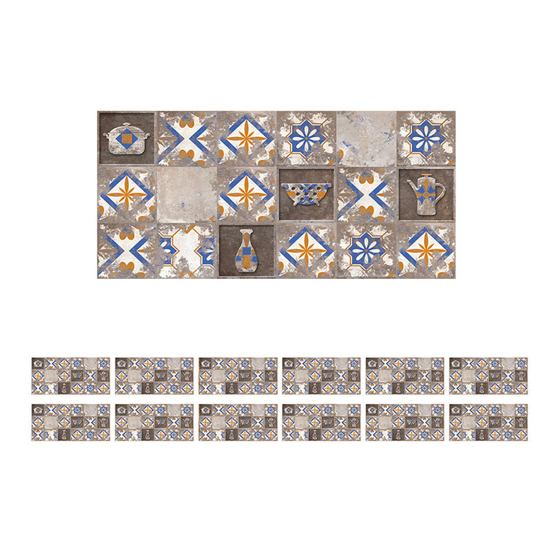 Vivolux | Antieke Keuken Gereedschap Print Peel Behang Vergrijsd Geometrisch Wandkunst, 12 Stukken