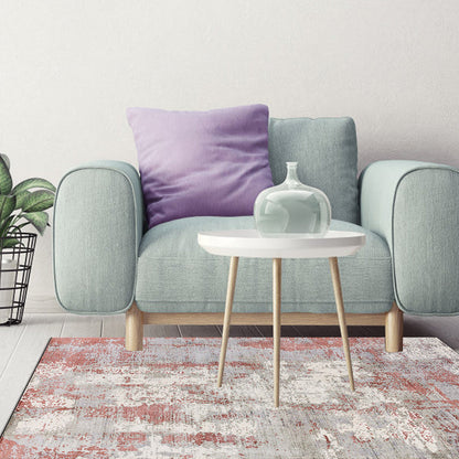 Vivolux | Groene en Roze Moderne Tapijt Polyester Abstract Tapijt Wasbaar Antislip Ondergrond Vloerkleed voor Woonkamer