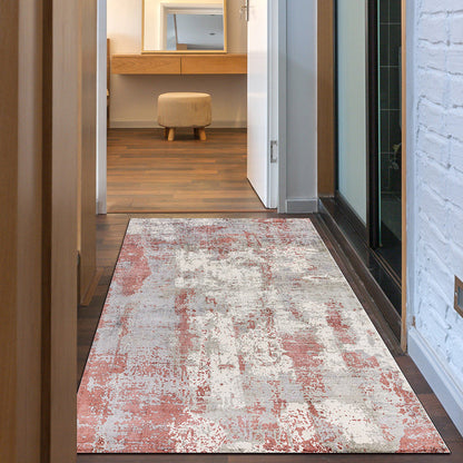 Vivolux | Groene en Roze Moderne Tapijt Polyester Abstract Tapijt Wasbaar Antislip Ondergrond Vloerkleed voor Woonkamer