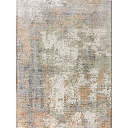 Vivolux | Groene en Roze Moderne Tapijt Polyester Abstract Tapijt Wasbaar Antislip Ondergrond Vloerkleed voor Woonkamer