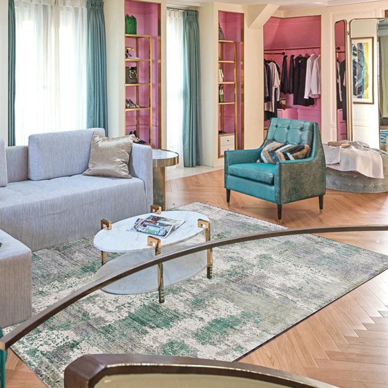 Vivolux | Groene en Roze Moderne Tapijt Polyester Abstract Tapijt Wasbaar Antislip Ondergrond Vloerkleed voor Woonkamer