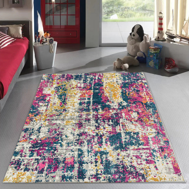 Vivolux | Stijlvol Abstract Tapijt Multicolor Industrieel Tapijt Polyester Wasbaar Antislip Ondergrond Tapijt voor Woonkamer