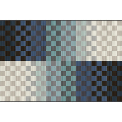 Vivolux | Neuheit Wohnzimmer Teppich Bunt Kleines Karomuster Farbschnitt Druck Teppich Polyester Waschbar Fleckenbeständiger Teppich