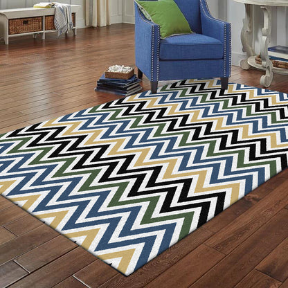 Vivolux | Kleurrug slaapkamer tapijt noviteit chevron patroon vloerkleed polyester antislip achterkant tapijt