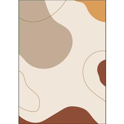 Vivolux | Einfacher Novelty Teppich in Ivory Farbkasten Linienmuster Teppich Polyester Maschinenwaschbar Teppich für die Wohnkultur