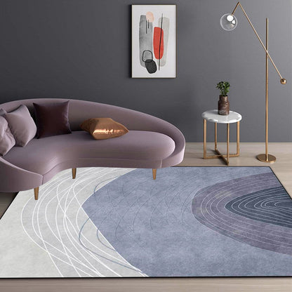 Vivolux | Neuheit Wohnzimmerteppich Mehrfarbiger Farbblock Holzmaserung Druck Teppich Polyester Waschbar Haustierfreundlicher Bereichsteppich