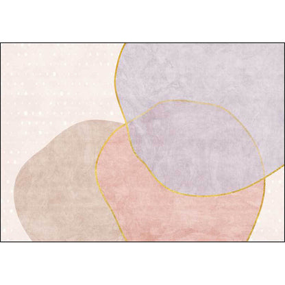 Vivolux | Nieuwigheid Woonkamer Tapijt in Roze Colorblock print Tapijt Polyester Antislip Wasbaar Gebied Tapijt