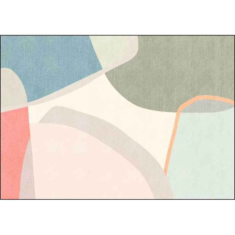 Vivolux | Kleurrand Tapijt Novelty Kleurblokpatroon Gebiedtapijt Polyester Wasbaar Antislip Tapijt