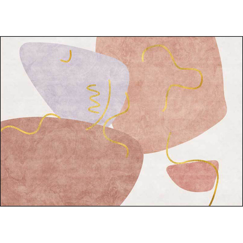 Vivolux | Skandinavian novelties rug in white and pink irregular pattern rug polyester anti-slip rug for home decoration