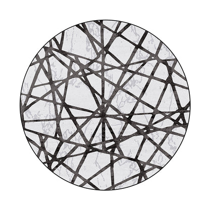 Vivolux | Witte Novelty Tapijt Polyester Abstract Tapijt Machine Wasbaar Antislip Onderloop Tapijt voor Woonkamer