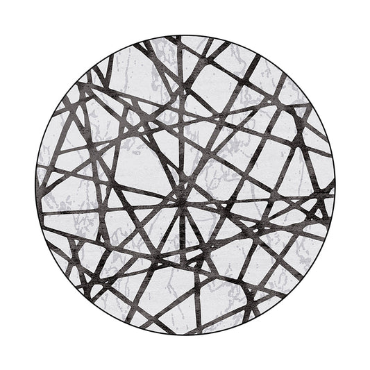 Vivolux | Witte Novelty Tapijt Polyester Abstract Tapijt Machine Wasbaar Antislip Onderloop Tapijt voor Woonkamer