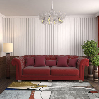 Vivolux | Nieuwigheid Abstract Tapijt Grijs en Gouden Polyester Tapijt Wasbaar Antislip Achterkant Gebied Tapijt voor Woonkamer