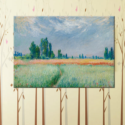 Vivolux | Groene Boerderij Veld Wanddecoratie Landschap Moderne Gelaagde Canvasprint voor Woonkamer