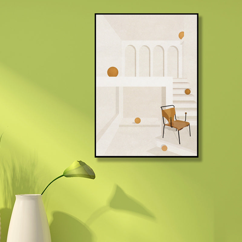 Vivolux | Home Interior View Kunstdruk Hedendaagse Textuur woonkamer Ingewikkelde doek in Heldere kleur