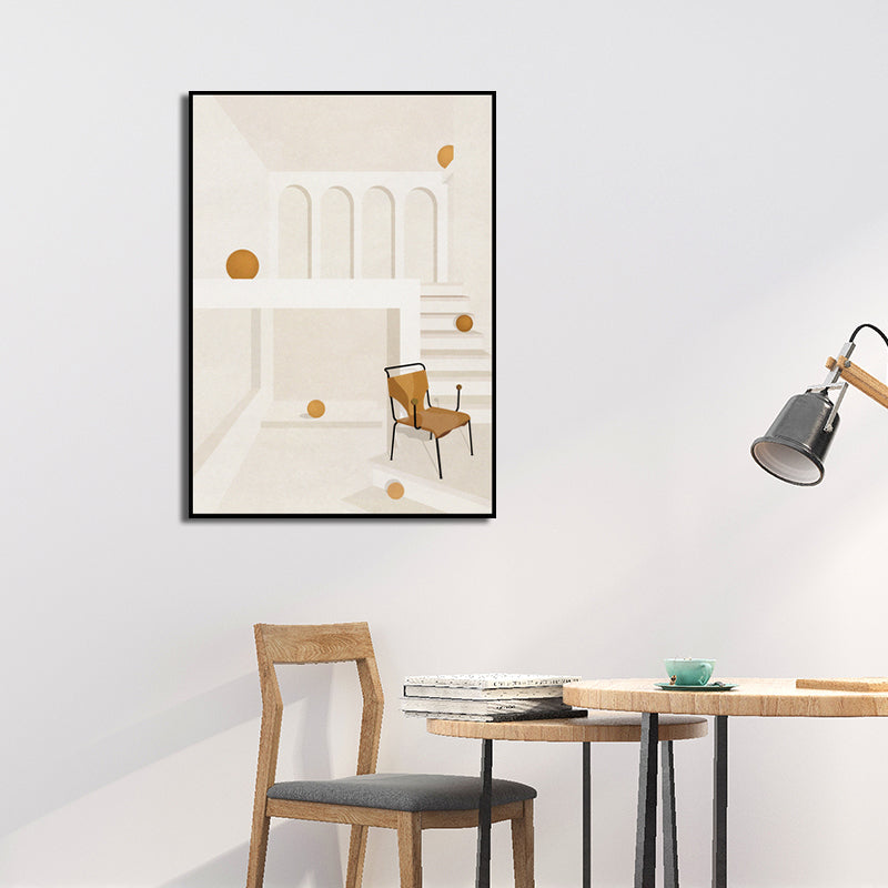 Vivolux | Home Interior View Kunstdruk Hedendaagse Textuur woonkamer Ingewikkelde doek in Heldere kleur