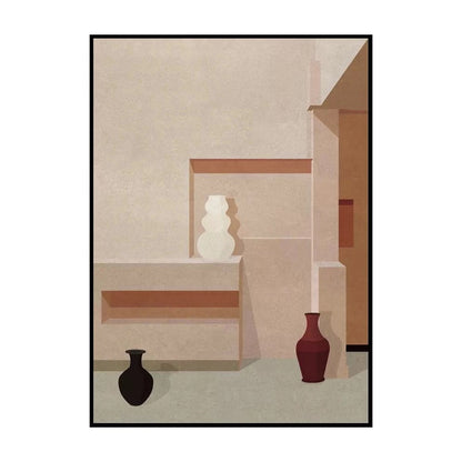 Vivolux | Home Interior View Kunstdruk Hedendaagse Textuur woonkamer Ingewikkelde doek in Heldere kleur