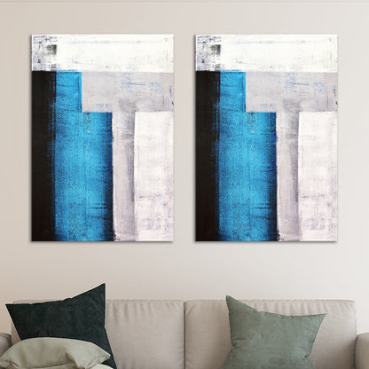 Vivolux | Inspirierendes Farbblockierungs-Gemälde für Wohnzimmer, abstrakte Leinwandwandkunst, strukturiert