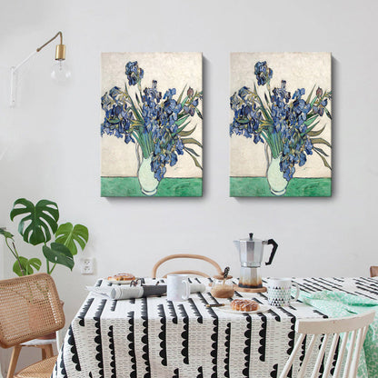 Vivolux | Klassieke Stilleven Bloem Schilderij Pastel Kleur Geweven Canvas Muur Kunst voor Thuis