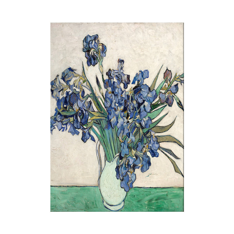 Vivolux | Klassieke Stilleven Bloem Schilderij Pastel Kleur Geweven Canvas Muur Kunst voor Thuis