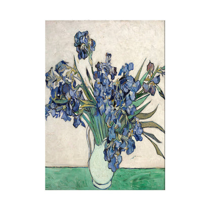 Vivolux | Klassieke Stilleven Bloem Schilderij Pastel Kleur Geweven Canvas Muur Kunst voor Thuis