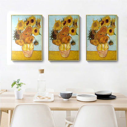 Vivolux | Klassieke Stilleven Bloem Schilderij Pastel Kleur Geweven Canvas Muur Kunst voor Thuis