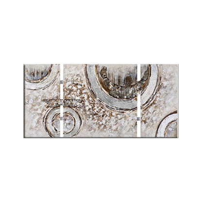 Vivolux | Abstrakte geometrische Malerei Wandkunst moderne strukturierte Oberfläche gewickelte Leinwand in Braun