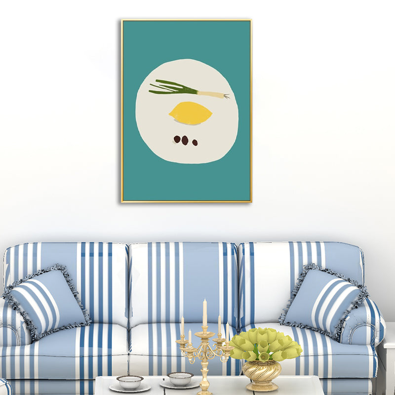 Vivolux | Lichtfarbe Nordische Kunst Druck Eine Schale mit Obst Gemälde Leinwand für Wohnkultur