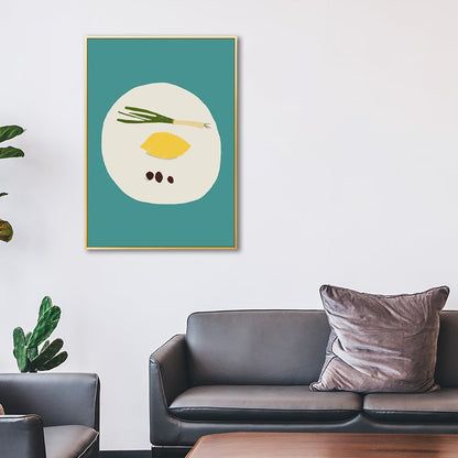 Vivolux | Lichtfarbe Nordische Kunst Druck Eine Schale mit Obst Gemälde Leinwand für Wohnkultur