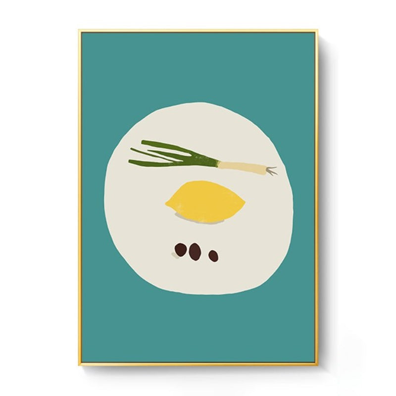 Vivolux | Lichtfarbe Nordische Kunst Druck Eine Schale mit Obst Gemälde Leinwand für Wohnkultur