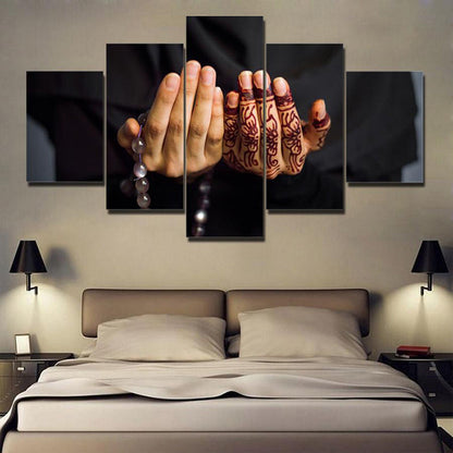 Vivolux | Contemporary Hands Canvas Art Zwart Religie Muurdecoratie voor Woonkamer, Meerdere Delen