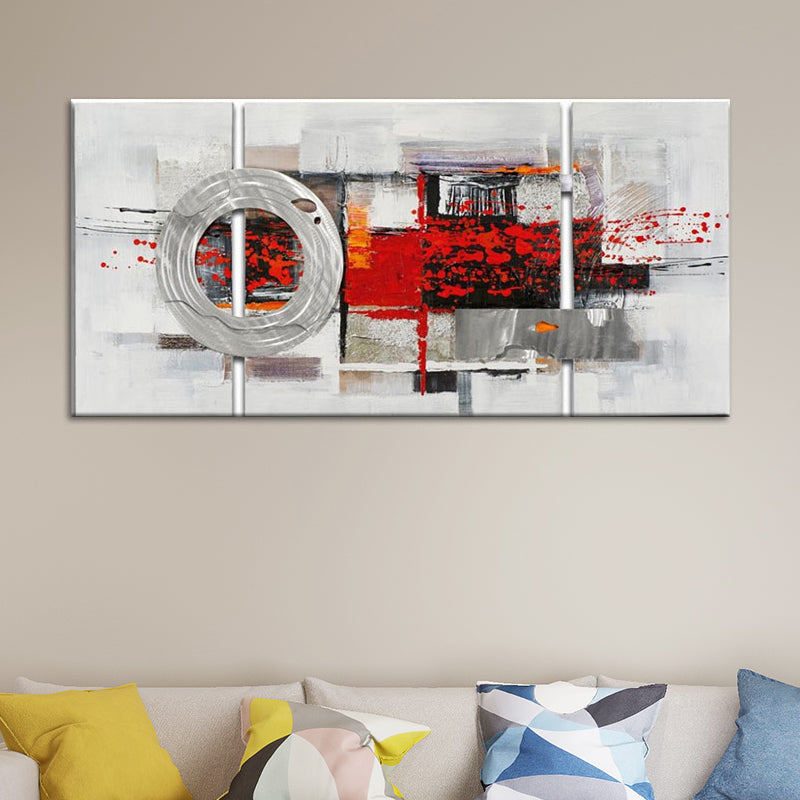 Vivolux | Circles Schilderij Kunstafdruk Textuuroppervlak Moderne Stijl Woonkamer Wanddecoratie